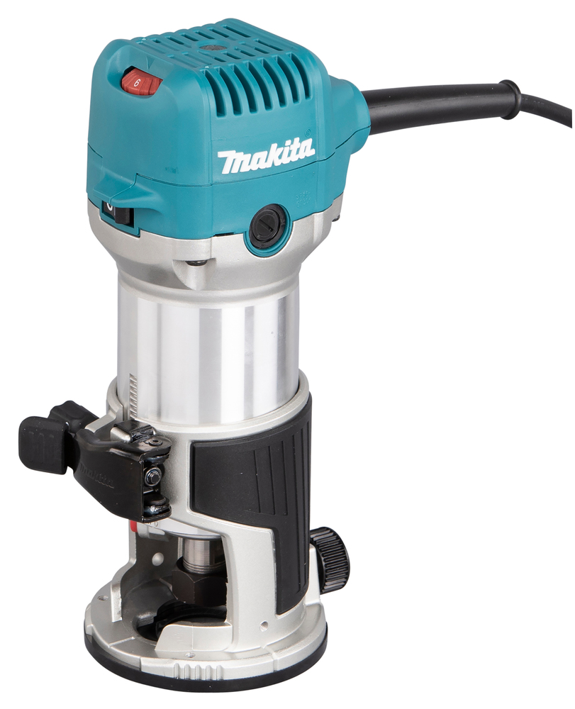 Сетевой кромочный фрезер Makita RT0702C • 710 Вт • 10000-30000 об/мин • патрон 6-8 мм • направляющая • антирестарт