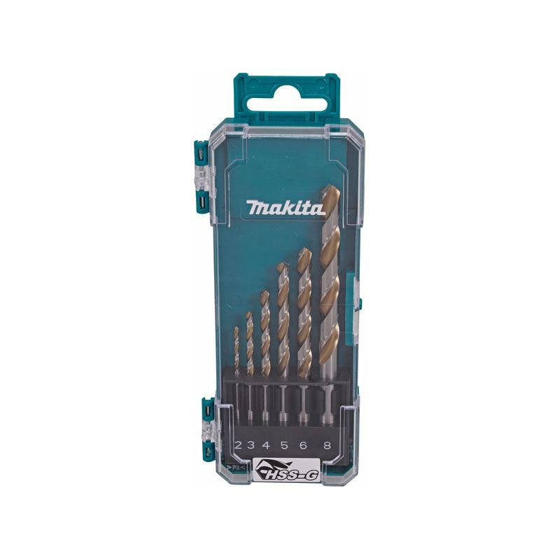 Набор сверл по металлу HSS-TiN, 5 шт. (4,5,6,8,10 мм) Makita